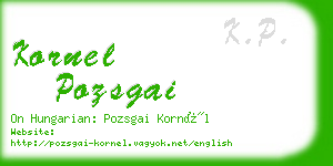 kornel pozsgai business card